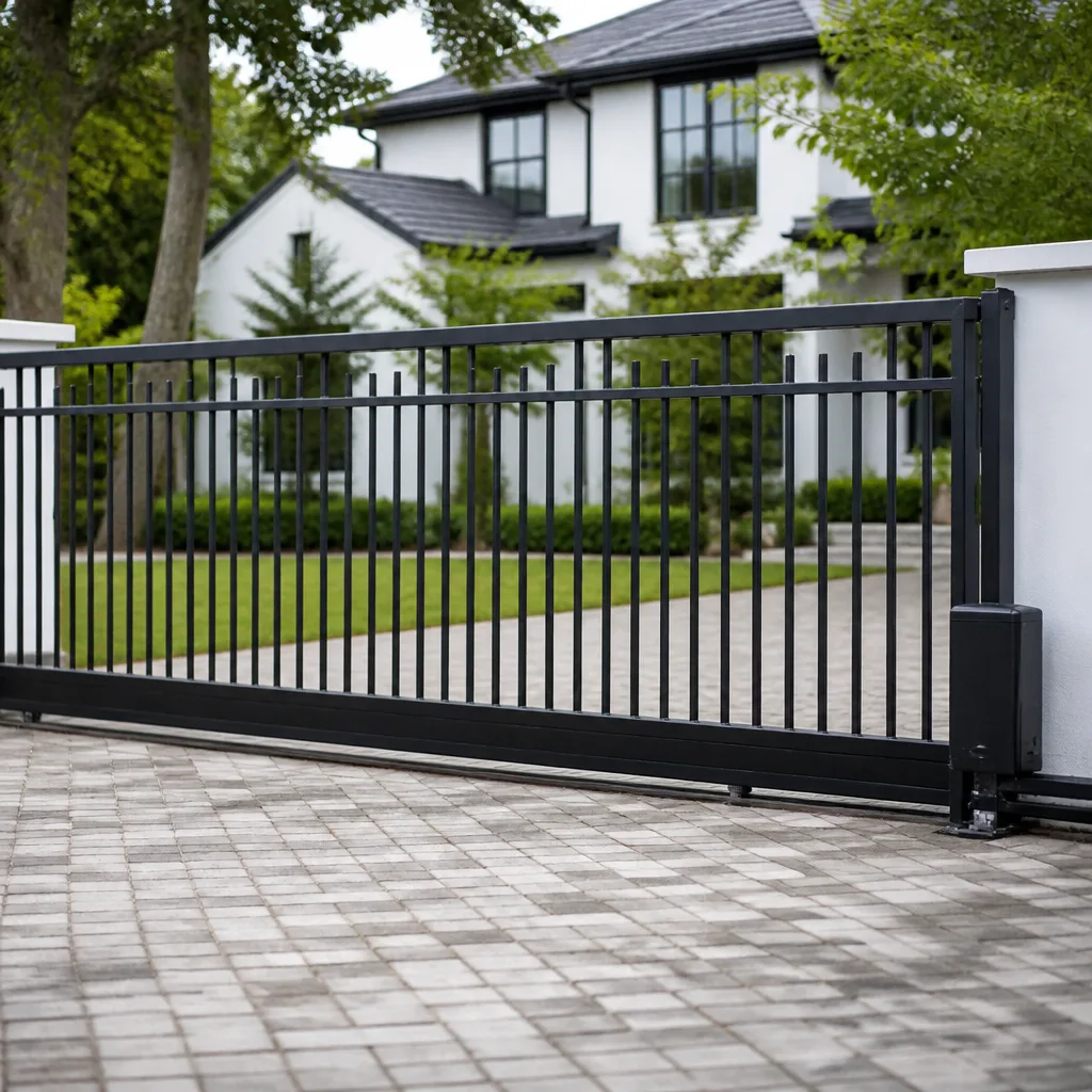 Sliding driveway gates